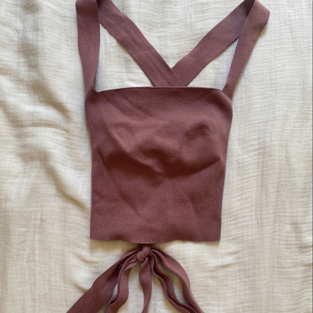 Free People knit corset cami